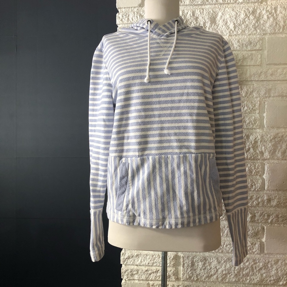 J. Crew Flip-Striped Hooded Cotton Sweatshirt